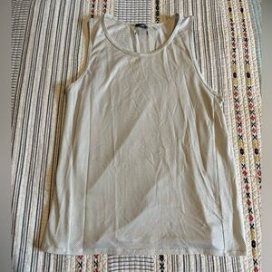 Oiselle flyout trail tank white/silver size 12